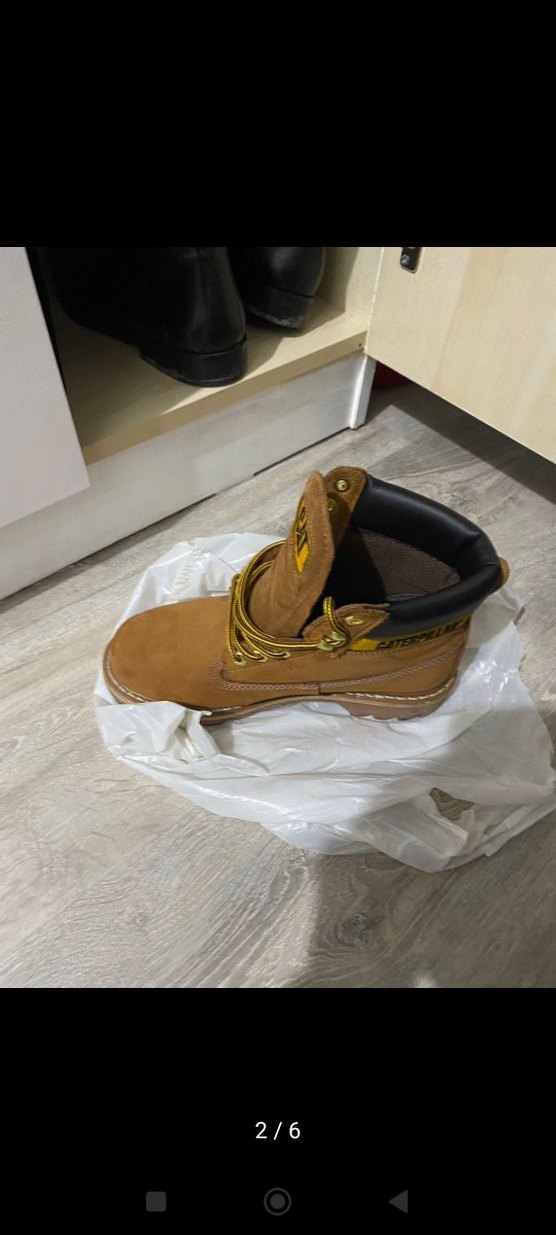 CAT Erkek Kahverengi Kemerli Street Wear Bot - Görsel 3