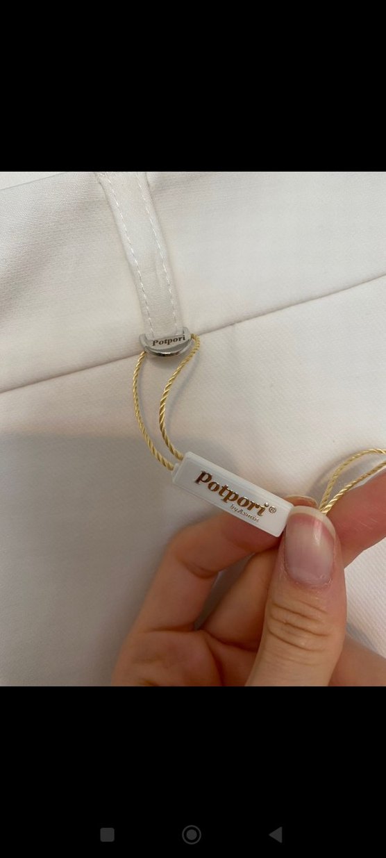 Beyaz Midi Kumaş Pantolon, Kemerli, Regular Fit - Görsel 3