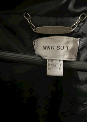 Mango Siyah Fermuarlı Yüksek Yakalı Kadın Ceketi - Görsel 6