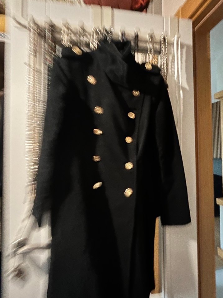 Mango Düğmeli Siyah Uzun Kaban - Görsel 2