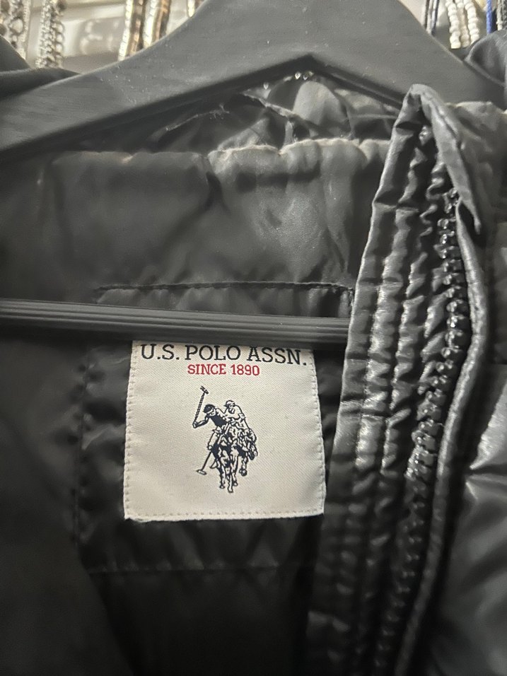 US polo Siyah Kapüşonlu Fermuarlı Kadın Yelek - Görsel 5