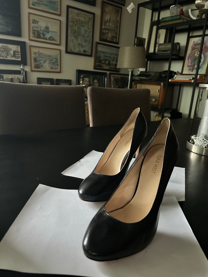 Nine West gerçek deriSiyah Tokalı Stiletto - Görsel 3