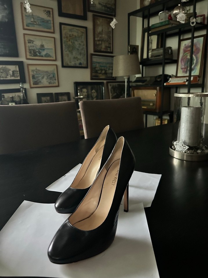 Nine West gerçek deriSiyah Tokalı Stiletto - Görsel 4