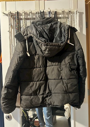 Jack and jones orijinal Gri Midi erkek Kışlık Mont - Görsel 4