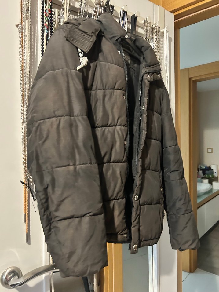 Jack and jones orijinal Gri Midi erkek Kışlık Mont - Görsel 2