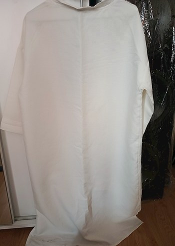 Dantel Detaylı Beyaz tunik - Görsel 2