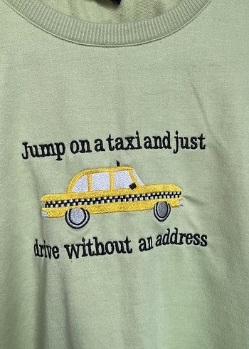 Sarı Baskılı Kadın Sweatshirt - Görsel 2