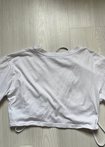 Beyaz Kısa Kollu Fitted Kadın Tişört - Görsel 2