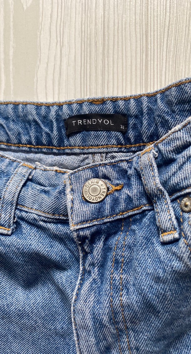 Kadın Mavi Denim Mini Şort - Görsel 4