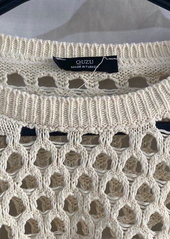 Bej Örgü Bohem Kadın Kazak - Görsel 2