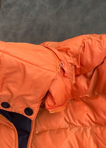 xl Beden Turuncu Kapüşonlu Erkek Kışlık Mont