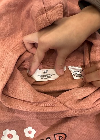 Kız Çocuk Kapüşonlu Kahverengi Sweatshirt - Görsel 3