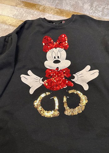 Kız Çocuk Siyah Uzun Kollu Payetli elbise. - Görsel 2