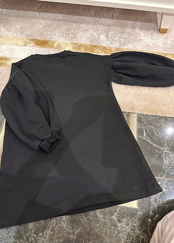 Kız Çocuk Siyah Uzun Kollu Payetli elbise. - Görsel 3