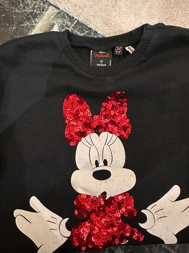 Kız Çocuk Siyah Uzun Kollu Payetli elbise. - Görsel 4