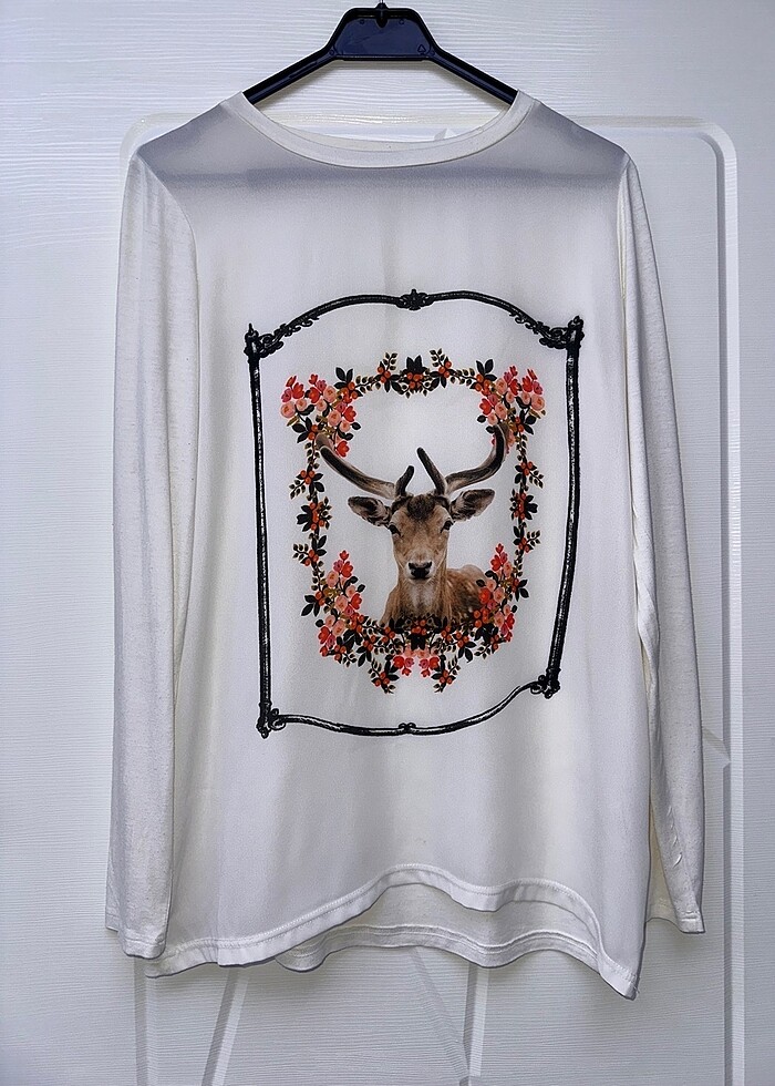 Twist uzun kollu kadın bluz, tişört. - Görsel 2