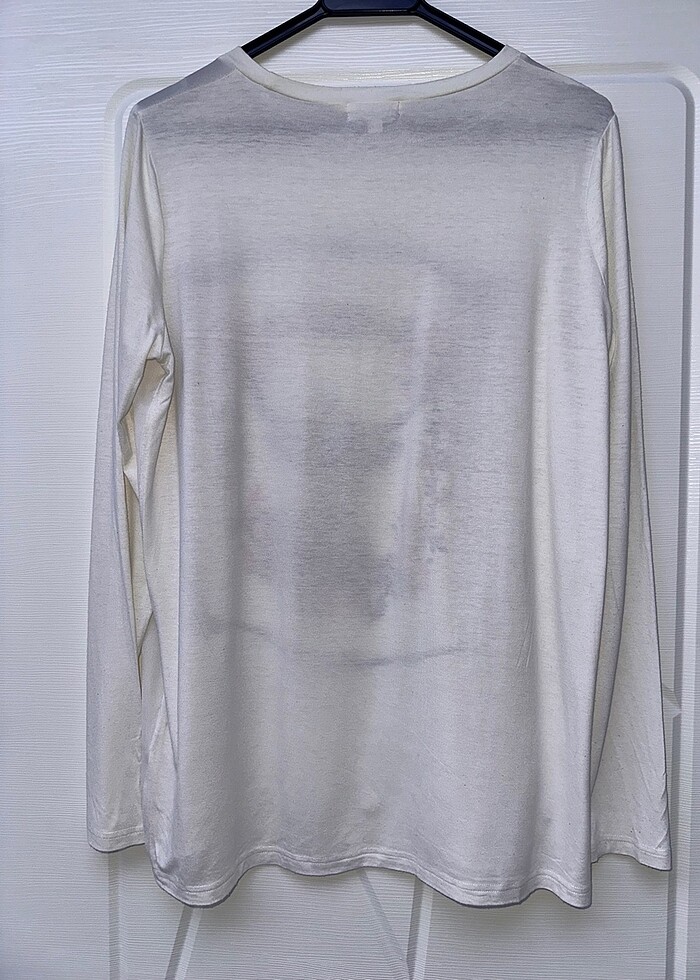 Twist uzun kollu kadın bluz, tişört. - Görsel 4