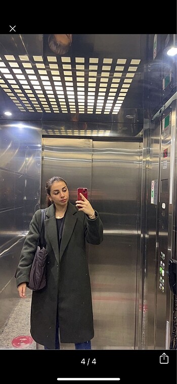 s Beden yeşil Renk H&M Koyu Yeşil Kaban