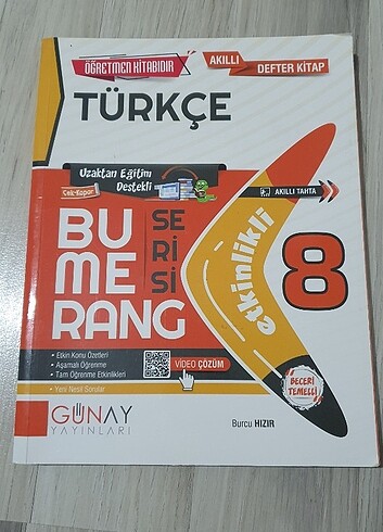 8. sınıf lgs günay yayınları türkçe bumerang