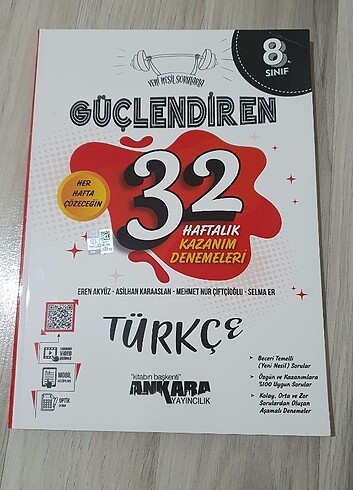 8. sınıf lgs ankara yayıncılık türkçe 32 haftalık kazanım deneme