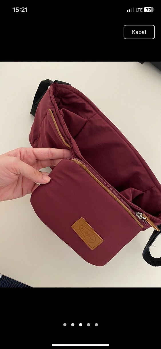 Bordo Bebek Çantası - Görsel 3