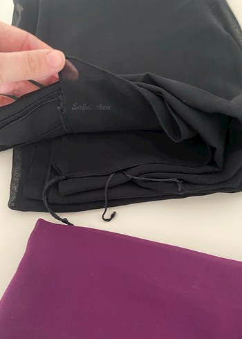 Kadın Çok Renkli Püsküllü şifon Şal Seti - Görsel 3