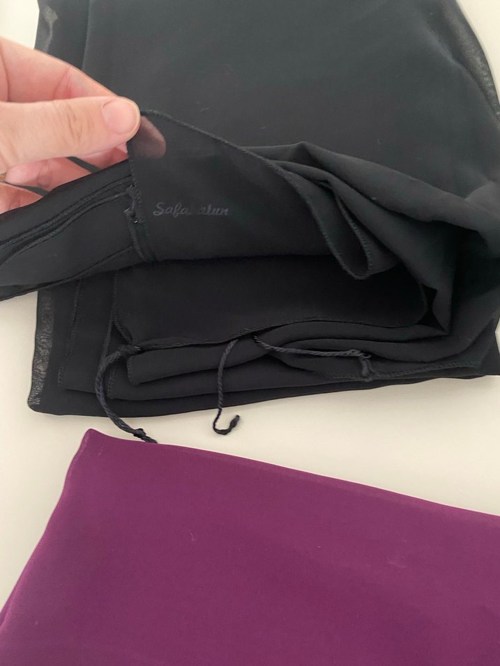 Kadın Çok Renkli Püsküllü şifon  Şal Seti - Görsel 3