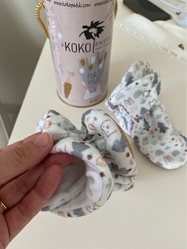 Kokosh Kokopatik kışlık çıtçıtlı patik panduf