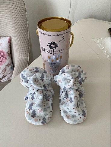 Kokopatik kışlık çıtçıtlı patik panduf