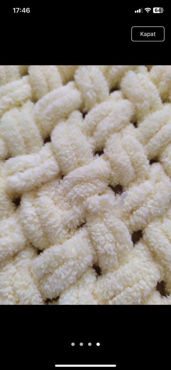 Bebekler için örgü battaniye, sarı, puffy - Görsel 4