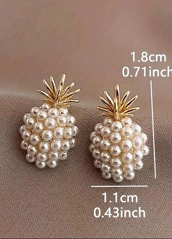 Diğer Ananas mini incili küpe 