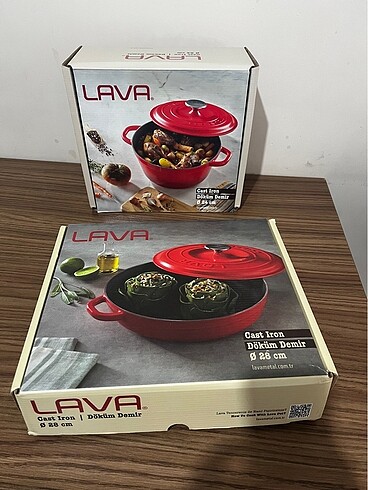 Lava döküm tencere 2?li