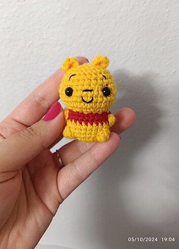  Beden Renk Winni the Pooh amigurumi anahtarlık 