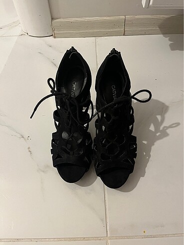 38 Beden siyah Renk Siyah Platform Topuk Ayakkabı