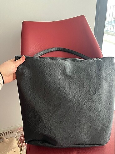 Beden siyah Renk Siyah Büyük Shopper Kol Çantası