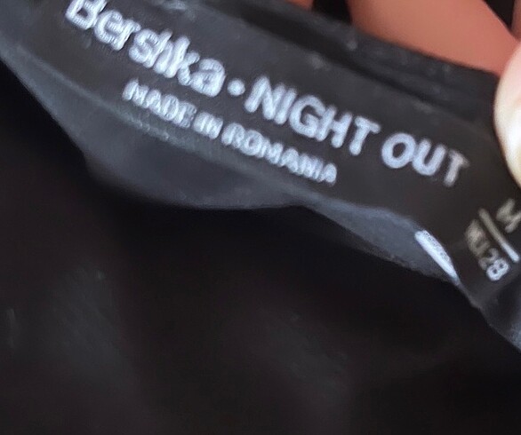 m Beden Bershka mini siyah şık tulum