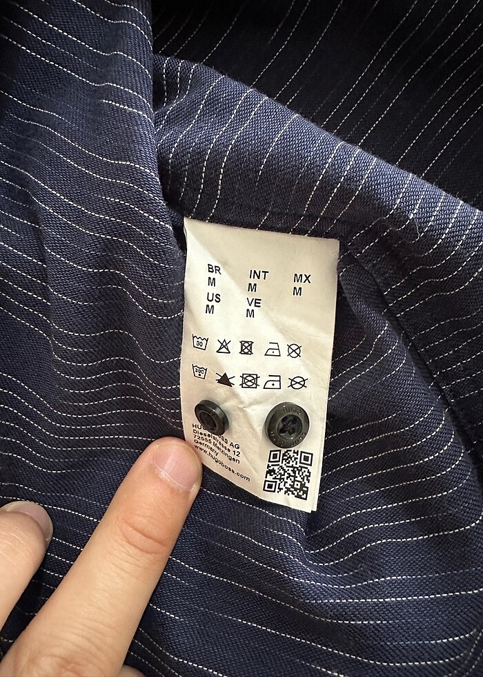 Hugo Boss Lacivert Gömlek - Görsel 4