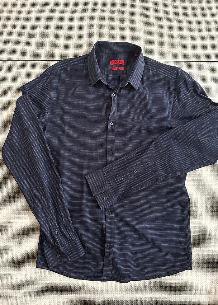 Hugo Boss Lacivert Gömlek - Görsel 3