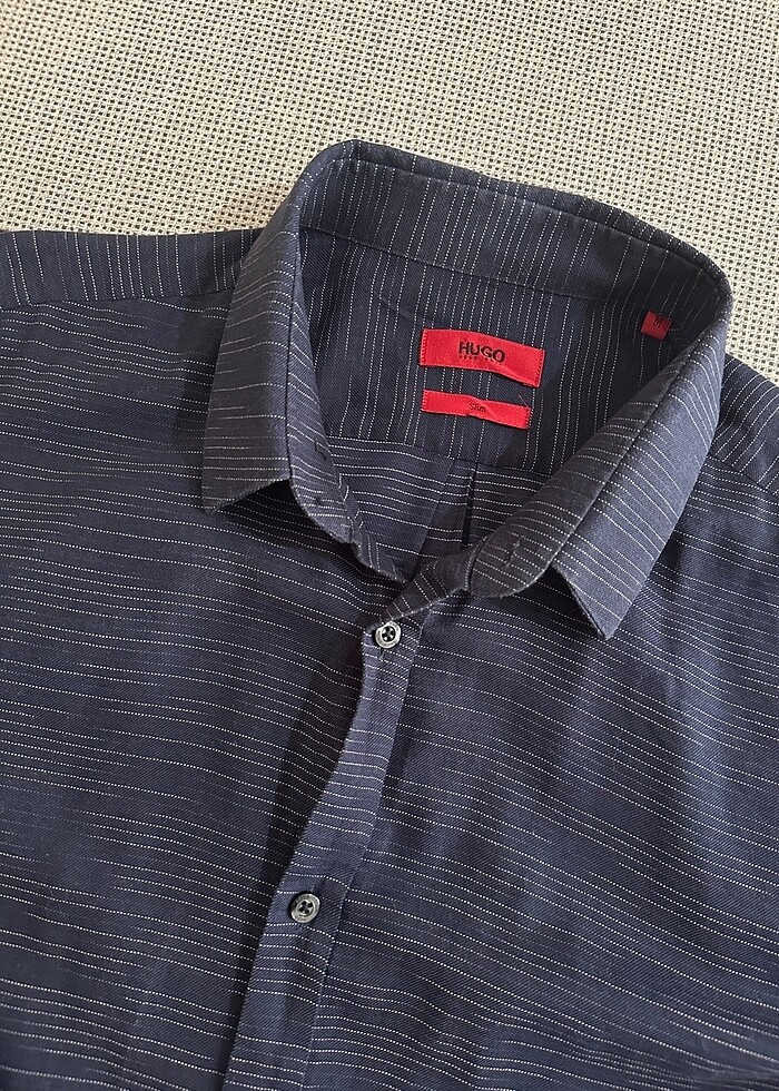 Hugo Boss Lacivert Gömlek - Görsel 2