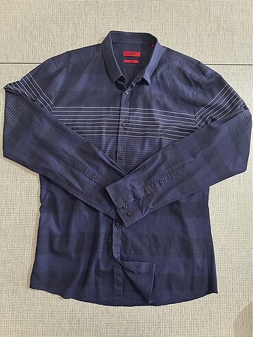 Hugo Boss Lacivert Gömlek - Görsel 6