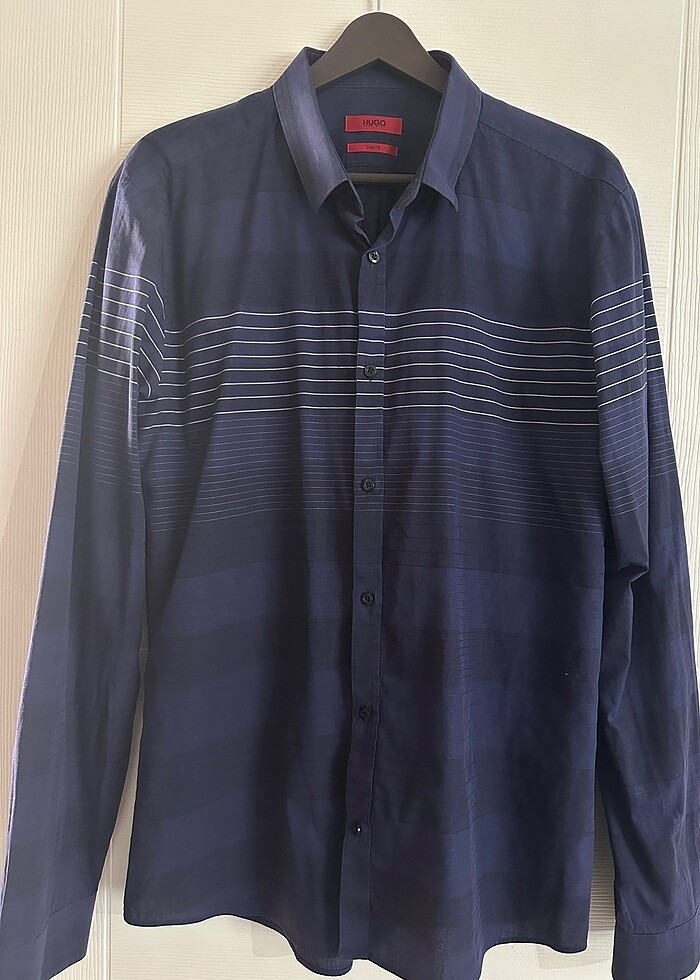 Hugo Boss Lacivert Gömlek - Görsel 2