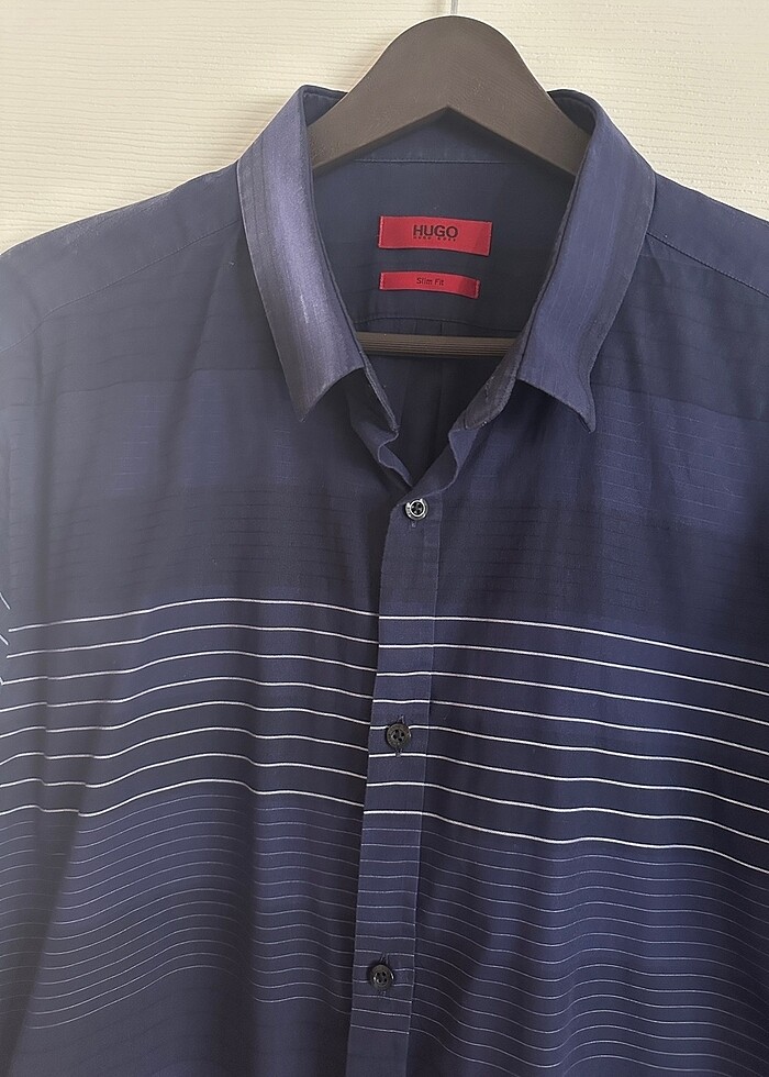 Hugo Boss Lacivert Gömlek - Görsel 3