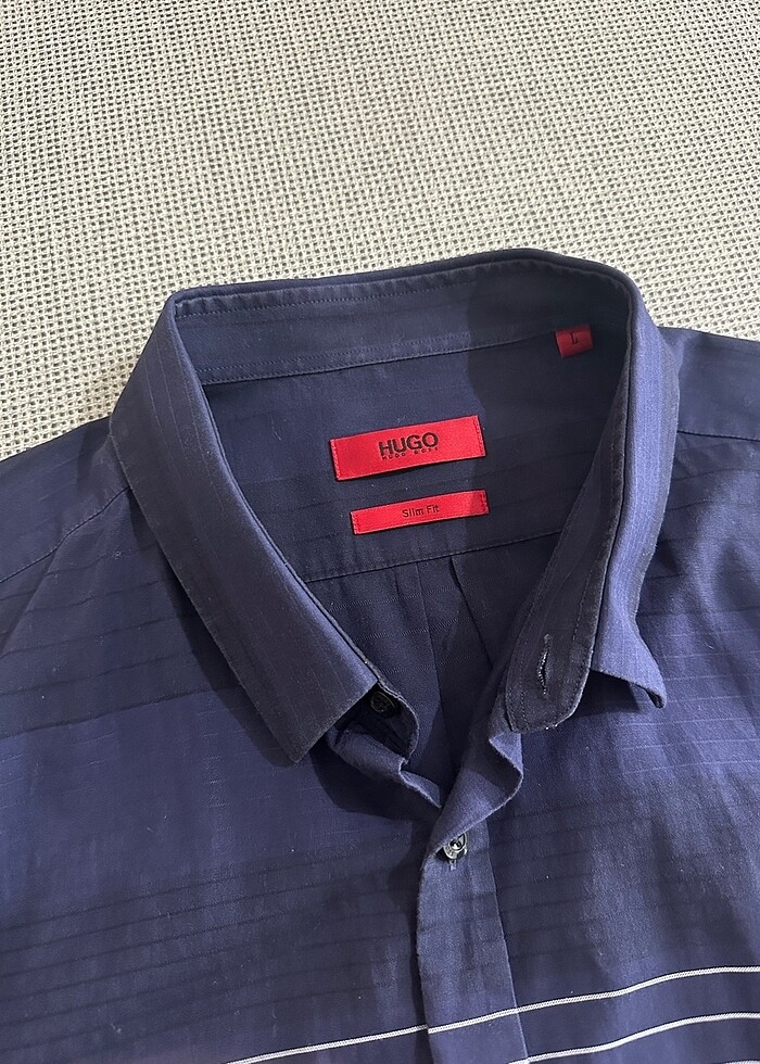 Hugo Boss Lacivert Gömlek - Görsel 4