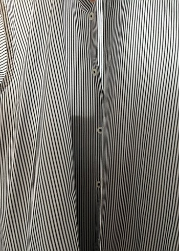 Gri vintage Midi Uzun Kollu Gömlek - Görsel 3