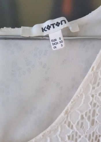Koton Dantel Detaylı Beyaz Midi Triko Elbise