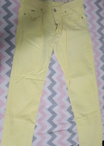 Sarı  Jean pantalon - Görsel 2