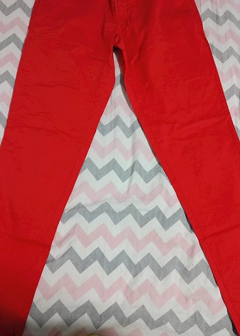 Kırmızı Regular Fit Kadın jean Pantolon - Görsel 2