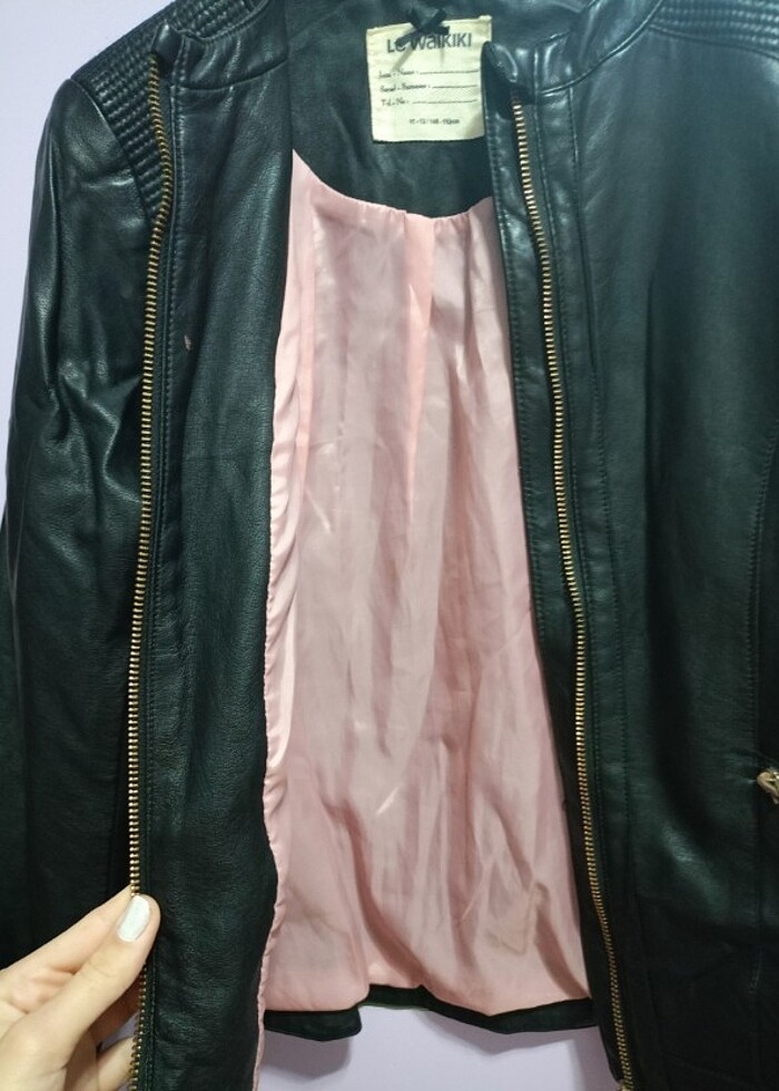 Kız çocuk deri ceket - Görsel 4