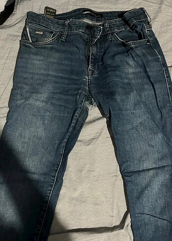 Gevşek Kesim Lacivert Denim Jean