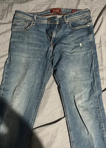 Gri Erkek Regular Fit Denim Jean